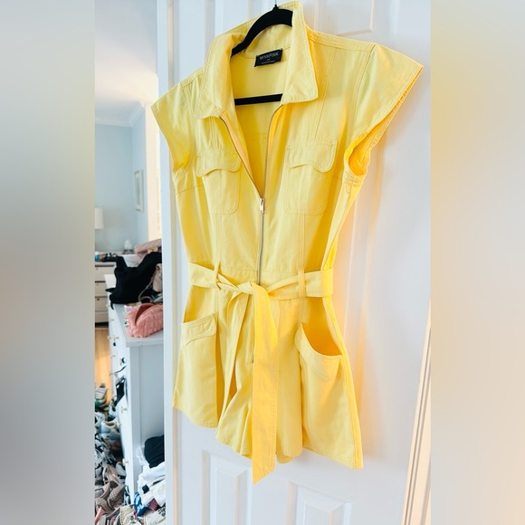 MINKPINK Ayla Scalloped Playsuit-Pineapple - Picture 4 of 7